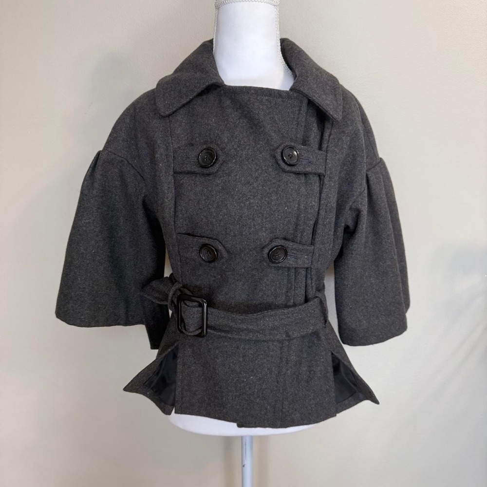 Guess Wool Blend Double Breasted Short Pea Coat Womens M Academia Preppy